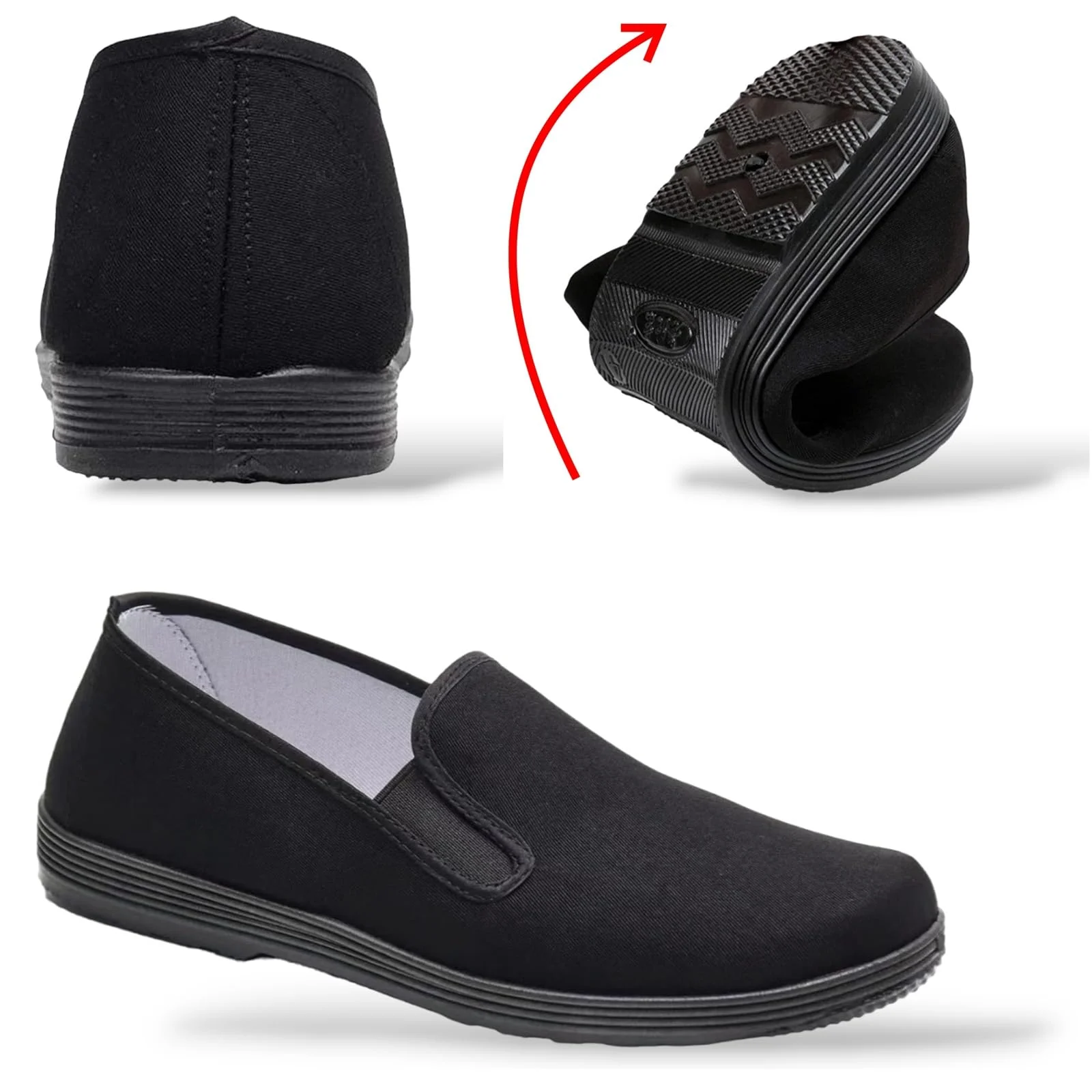 Zapatos Kung Fu Canvas Calzado Tai Chi Wushu Gongfu de Lona para Artes Marciales Chinas Tradicionales Zapatillas Unisex Flexible