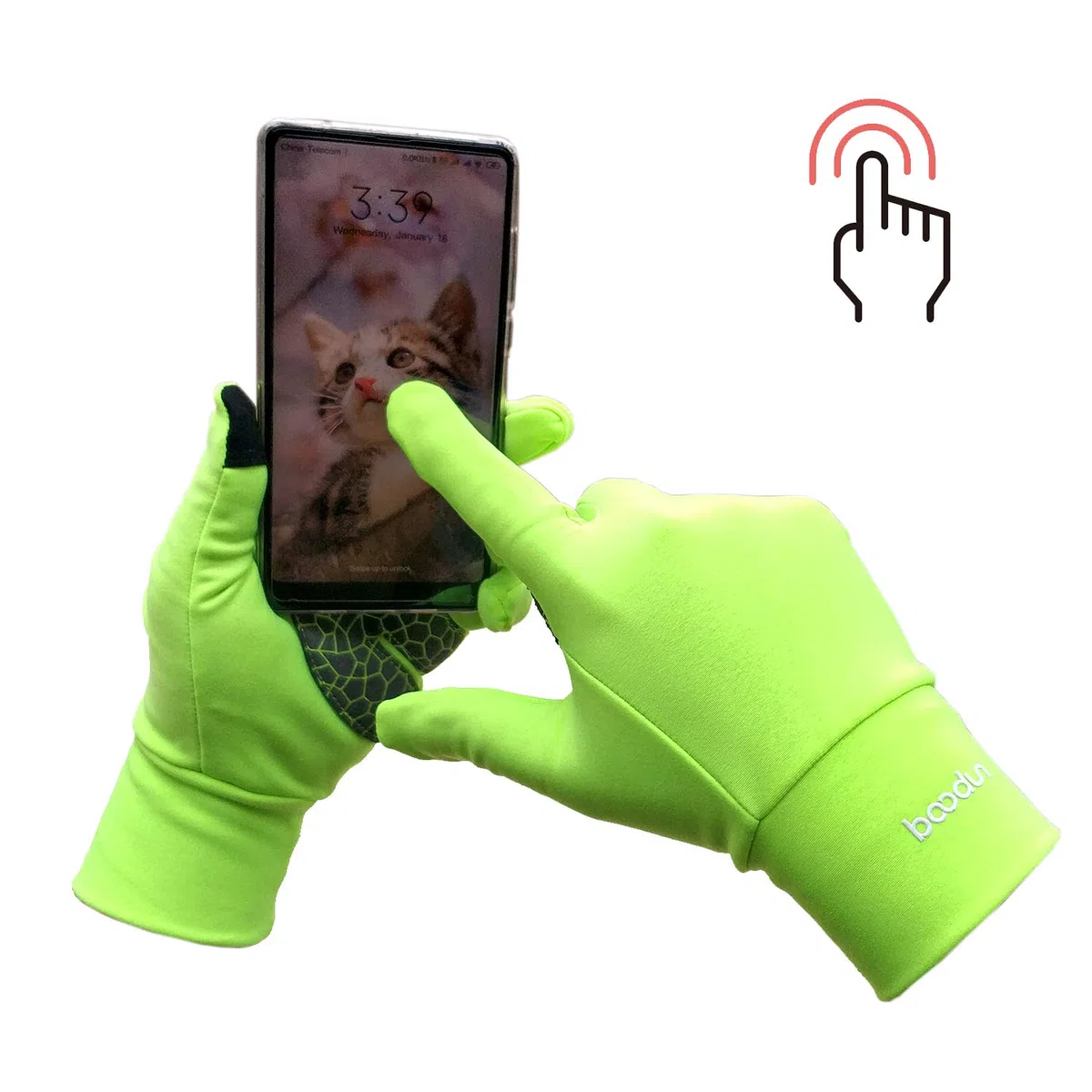 Guantes Deportivos Ligeros, Guantes de Correr, Delgado Guantes Deportivos, Guantes de Correr con Función de Pantalla Táctil