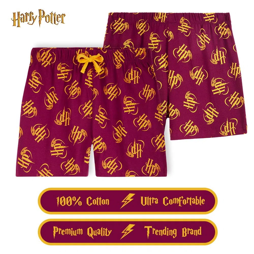 Harry Potter Pijamas Niña Verano, Conjunto de Pijamas para Niñas 2 Piezas, Pijama de Manga Corta, Ropa Verano para Niñas y Adolescentes 7-14 Años Algodón