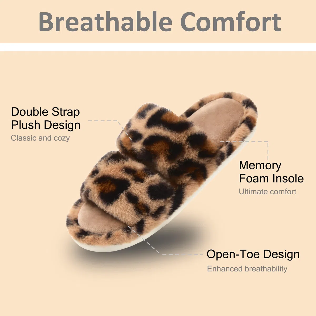 Donpapa Zapatillas de Estar por Casa Mujer Pantuflas Cómodas Cálido con Espuma de Memoria Confort Antideslizantes Interior Exterior
