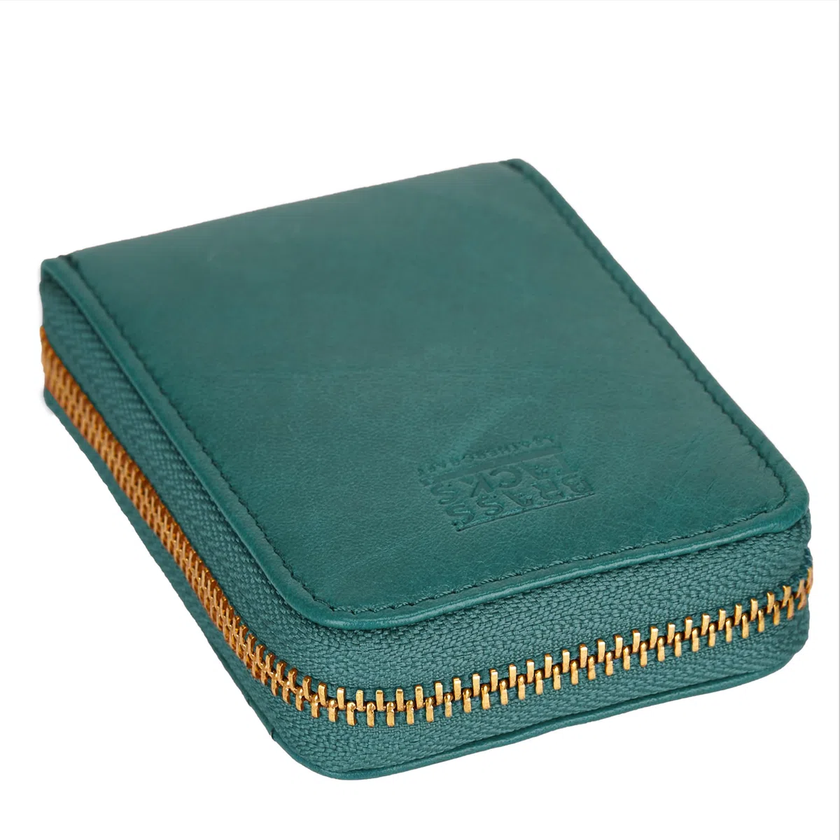 Tarjetero Hombre y Mujer Vertical Piel Genuina - Cartera Pequeña con Cremallera y Bloqueo RFID, Monedero Tarjetero con 13 Ranuras, Mini Billetera de Bolsillo Delantero
