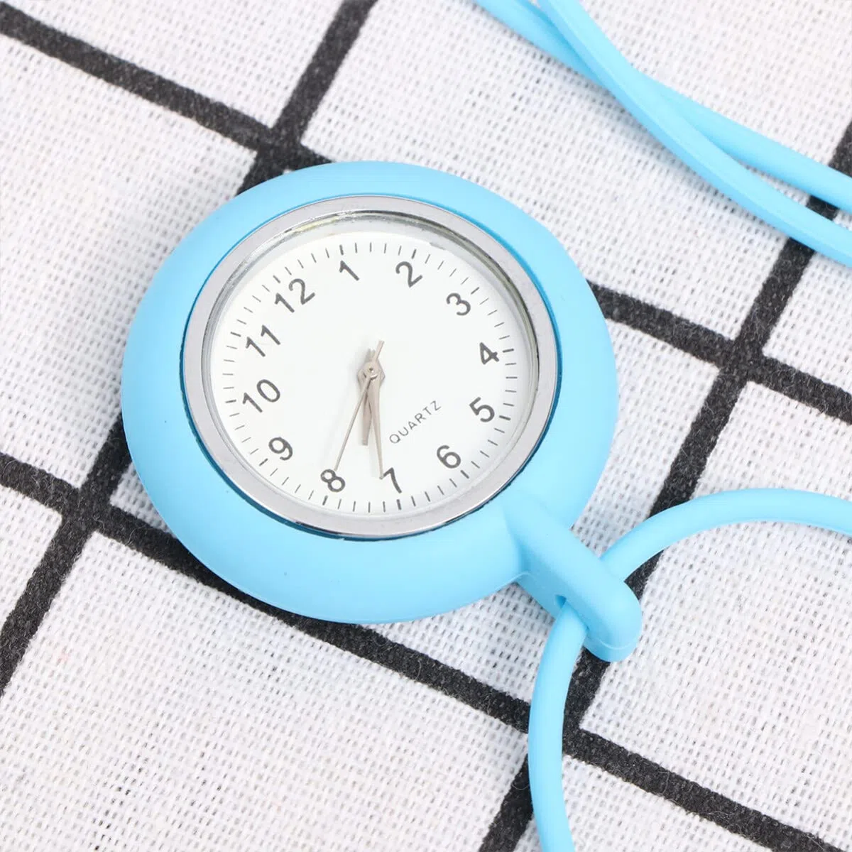 Gatuida Reloj Enfermera Colgante: Reloj de Bolsillo Silicona Dial Redondo Pequeño para Enfermera con Cordón