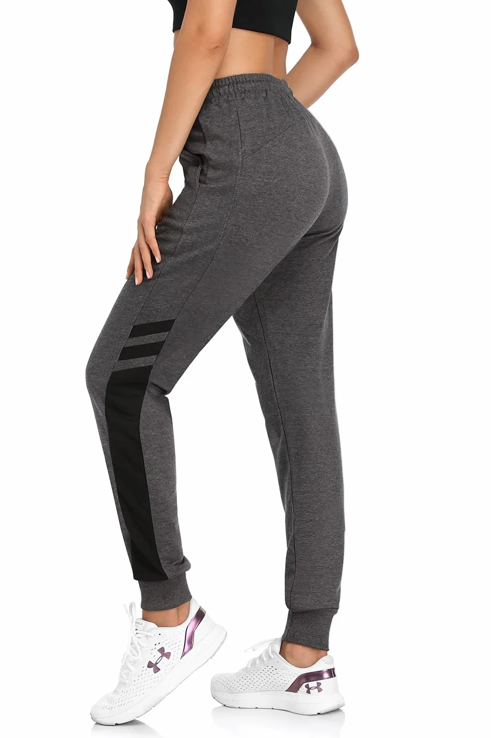 BENNIES Pantalon de Chandal Mujer Algodon Pantalones Mujer Invierno Jogger Pantalones Deportivos Largos Elastica Sweatpants con Bolsillos para Correr Running Casual Fitness Gimnasio Jogging