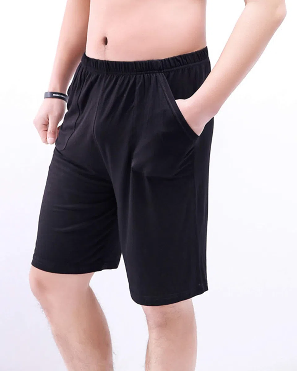 Pantalones de Pijama para Hombre Oversize Pantalones Cortos de Deporte Elástico Pijamas Inferiores Pantalones de Estar por Casa