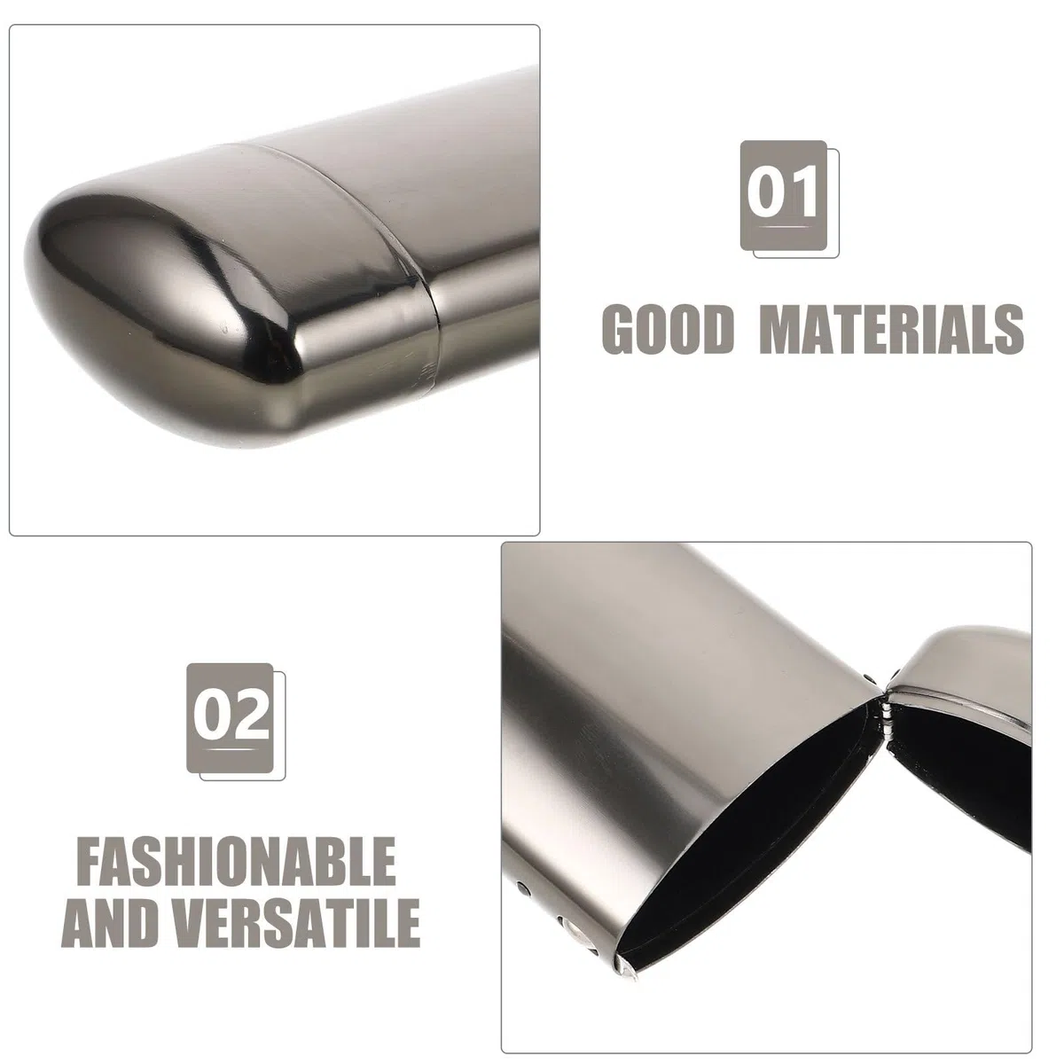 CALLARON Estuche De Anteojos Estuche Rígido Para Gafas De Sol Ultrasónico Auto Delgado Espectáculo Bolsas Hombres Estuche Rígido Para Anteojos Visera Caparazón Protector En Silver Aluminio