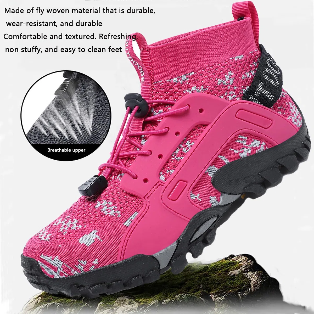 Zapatillas de Senderismo para Niños Zapatos de CorrerAntideslizante Ligeras Transpirable Sneakers Botas de Trekking Unisex