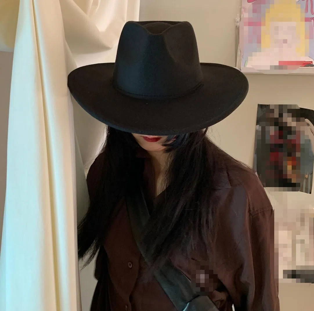 Sombrero de vaquero negro clásico sombrero de fieltro occidental universal de ala ancha sombreros Fedora sombreros invierno otoño mantener caliente sombrero estilo vaquero accesorios para fiesta de