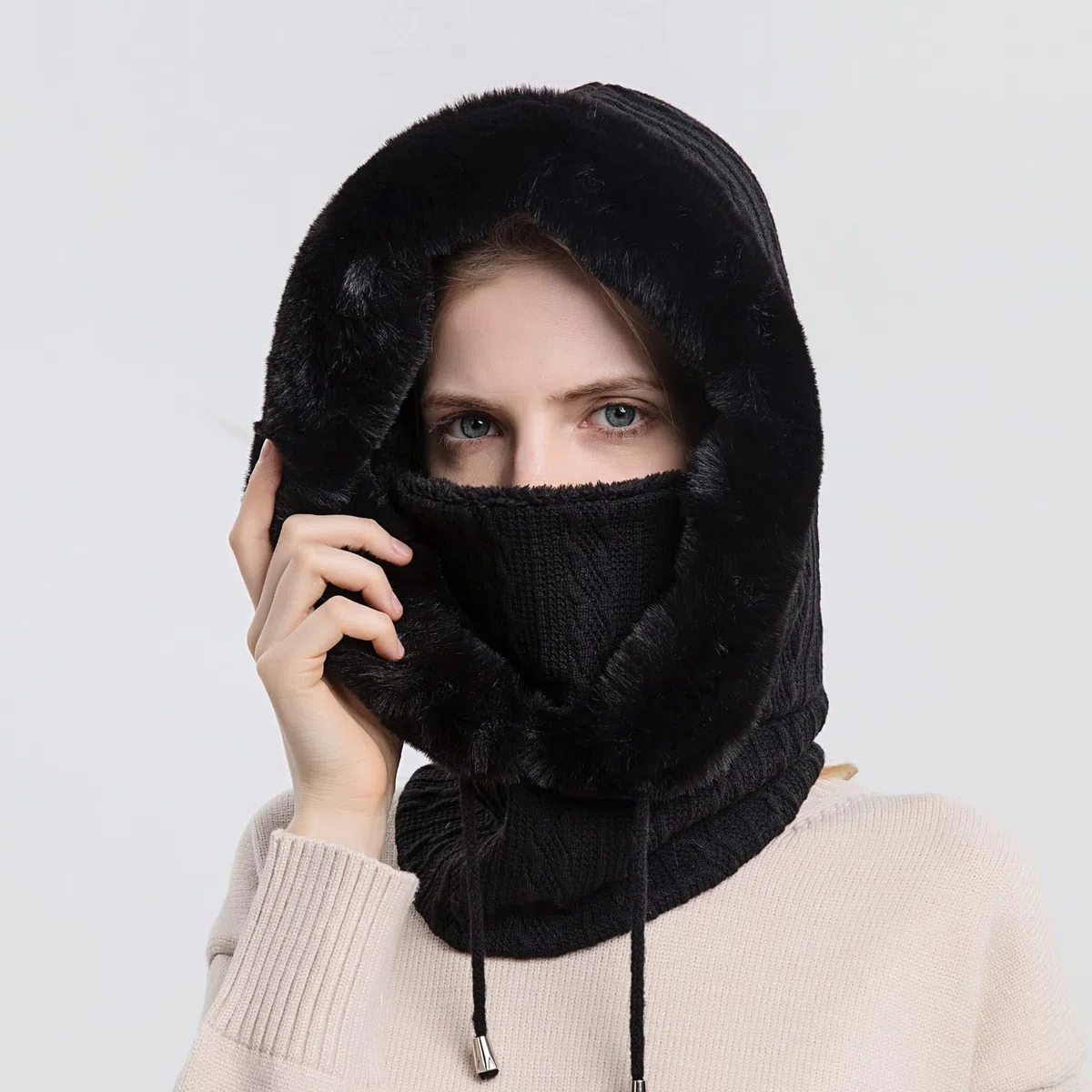 TAGVO Pasamontañas Termico para Mujer, Pasamontañas Invierno Capucha Polar Máscara de Esquí Balaclava Máscara Polar Multifuncional para Clima Frío Esquí al Aire Libre Montaña Camping Senderismo