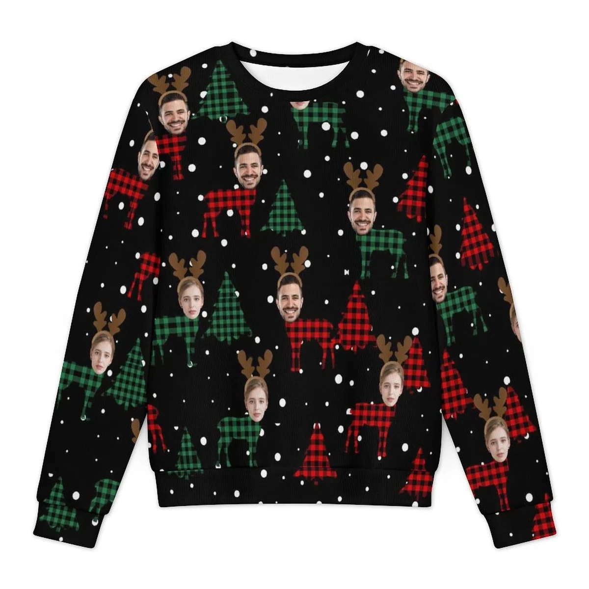 WERWAES Suéter Navideño Personalizado – Sudadera Graciosa con Foto para Hombre y Mujer, Regalo Unisex para Fiesta, Tallas S a 6XL