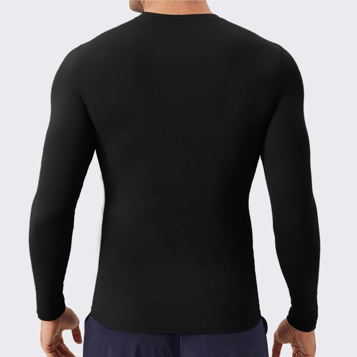 Camiseta Compresión Hombre, Ropa de Manga Larga, Base Layer Deportiva Transpirable de Secado Rápido, Camisetas para Correr Gimnasio Entrenamiento Ciclismo Running Fitness