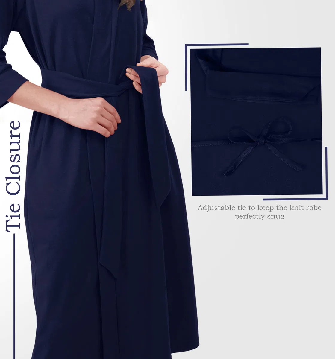 NY Threads - Albornoz de Punto de Algodón de Lujo para Mujeres