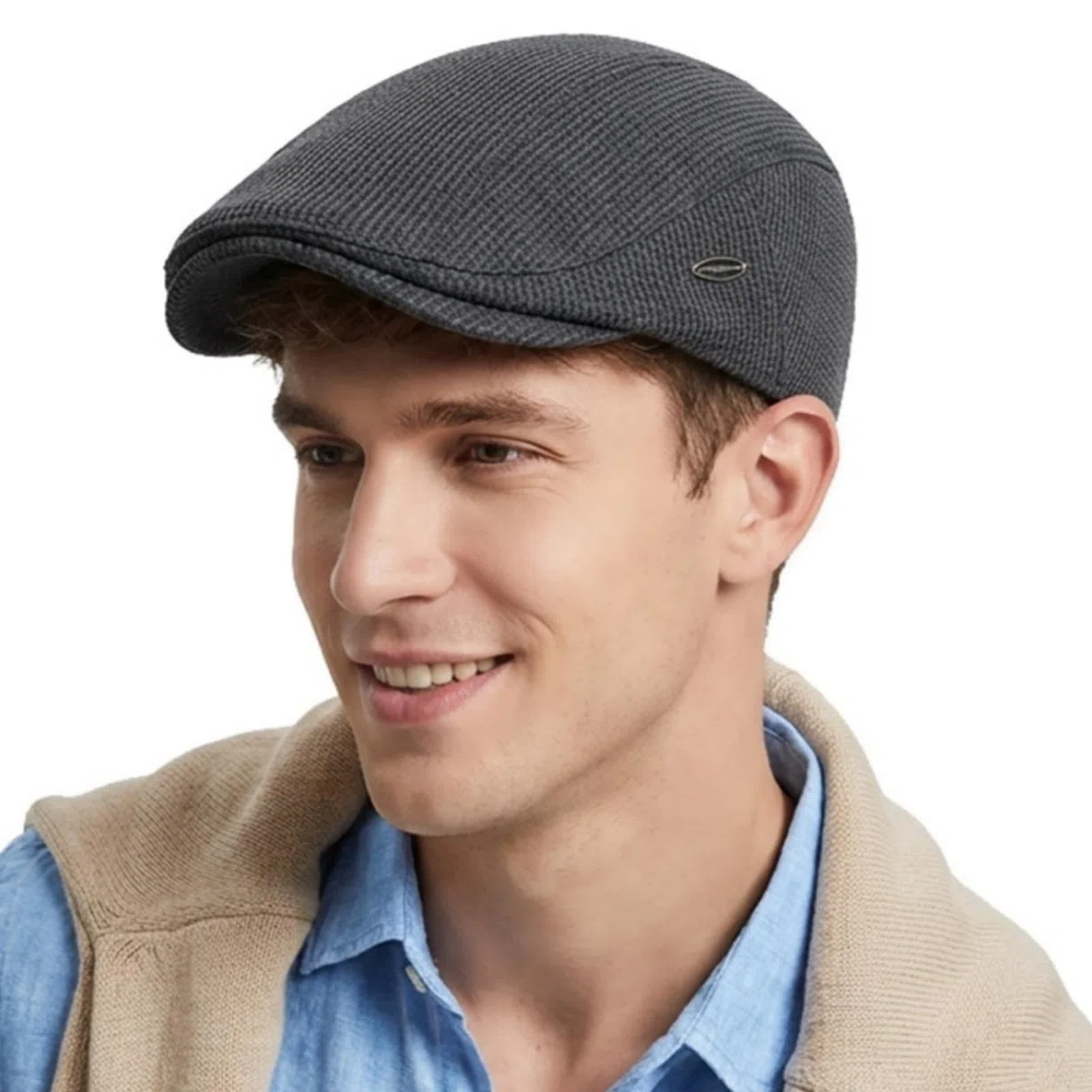 Gorra deslizante para hombre, ajustable, para otoño e invierno, gorra plana para hombre, gorra de conducción, gorra de cabbie cazador, boina de Newsboy