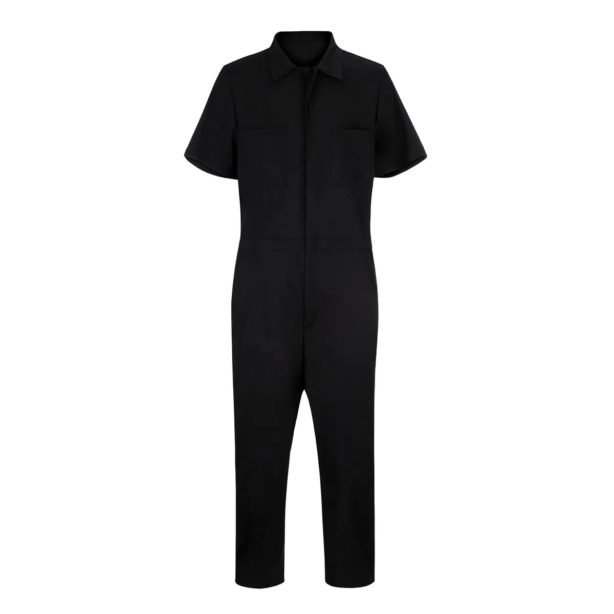 Mono de trabajo para hombre, mono verano manga corta, transpirable, chándal pierna recta, pelele con camisa, pantalones impermeables