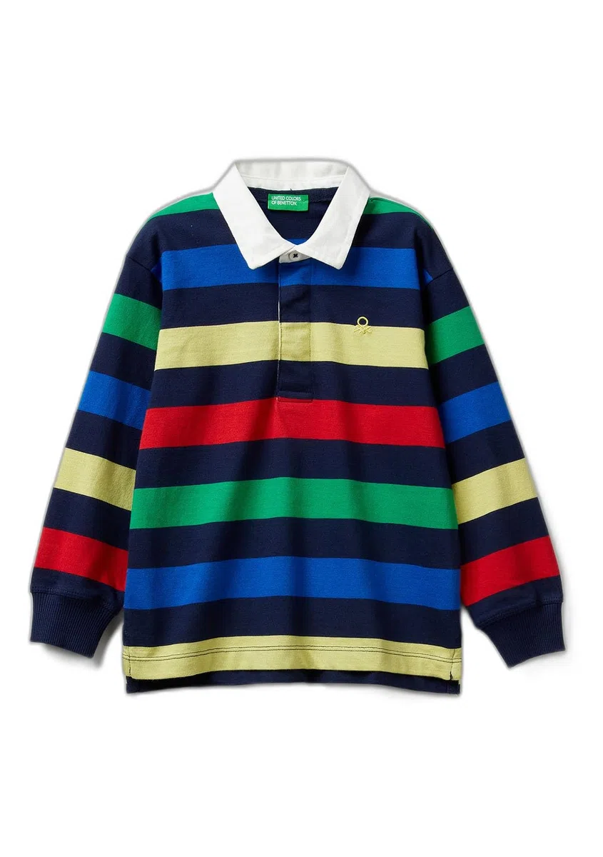 United Colors of Benetton Maglia Polo M/L 33ckg300z Camisa de Polo Niños