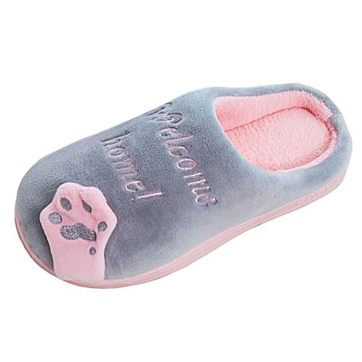 Cliont Zapatillas de Gato Lindo Zapatillas de Invierno de Interior Zapatos Antideslizantes Mujeres y Hombres