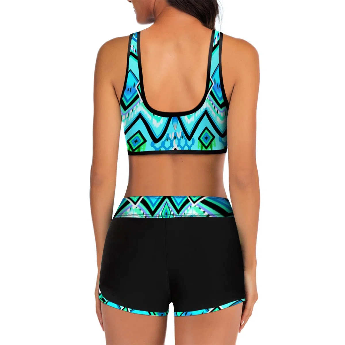 Bikinis Mujer 2026 Conjuntos De Bikini para Mujer Bikinis Deportivo Chaleco de Tirantes Push-up Acolchado Extraíble Cintura Alta Pantalones Cortos Dos Piezas Traje Baño Playa