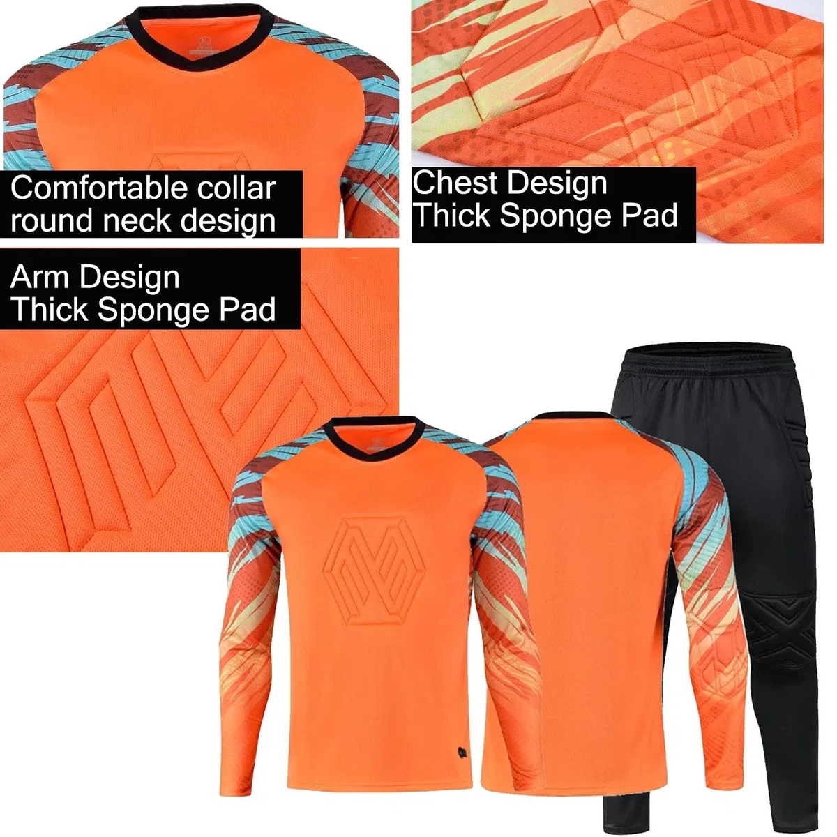 Camiseta Portero niño, Hombre y Mujer de Traje Equipaciones de Futbol Personalizada para Niños Adultos con Nombre Personalizado Número Logotipo del Equipo(Yellow)