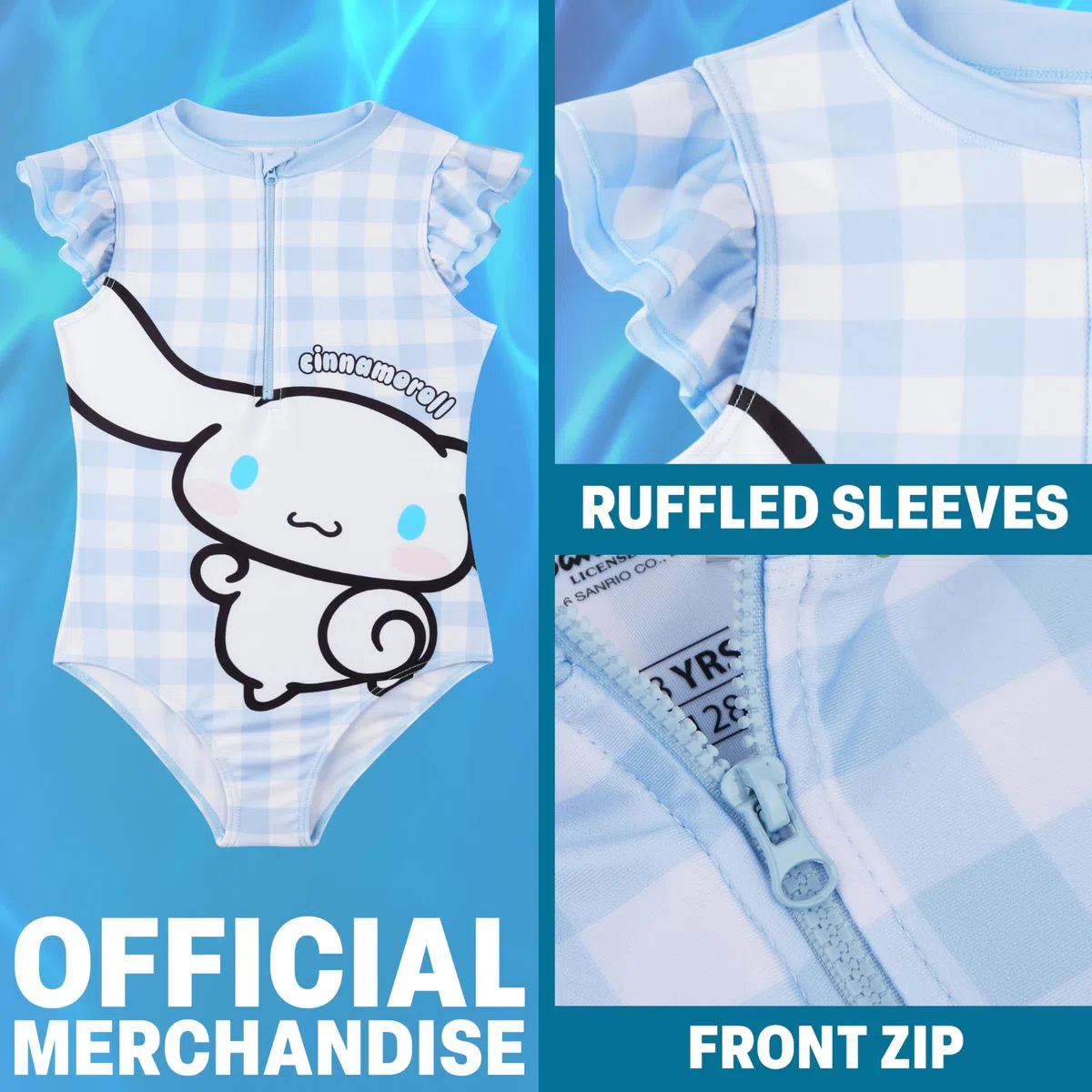 Disney Stitch | Barbie | Hello Kitty Bañadores Una Pieza Niña con Cremallera, Traje de Baño, Ropa Verano Niña 5–14 Años