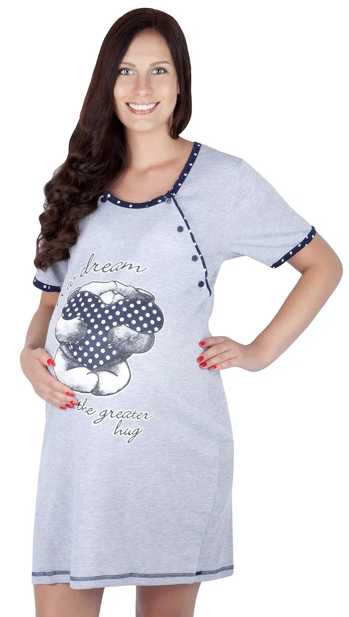 MijaCulture 2 en 1 Camisón de Maternidad & alimentación/amamantamiento 2056 I