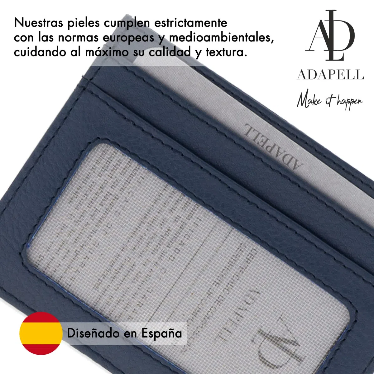 Tarjetero - Tarjetero Cuero - Tarjetero pequeño – Tarjetero Piel auténtica - Tarjetero Unisex - Capacidad hasta 8 Tarjetas