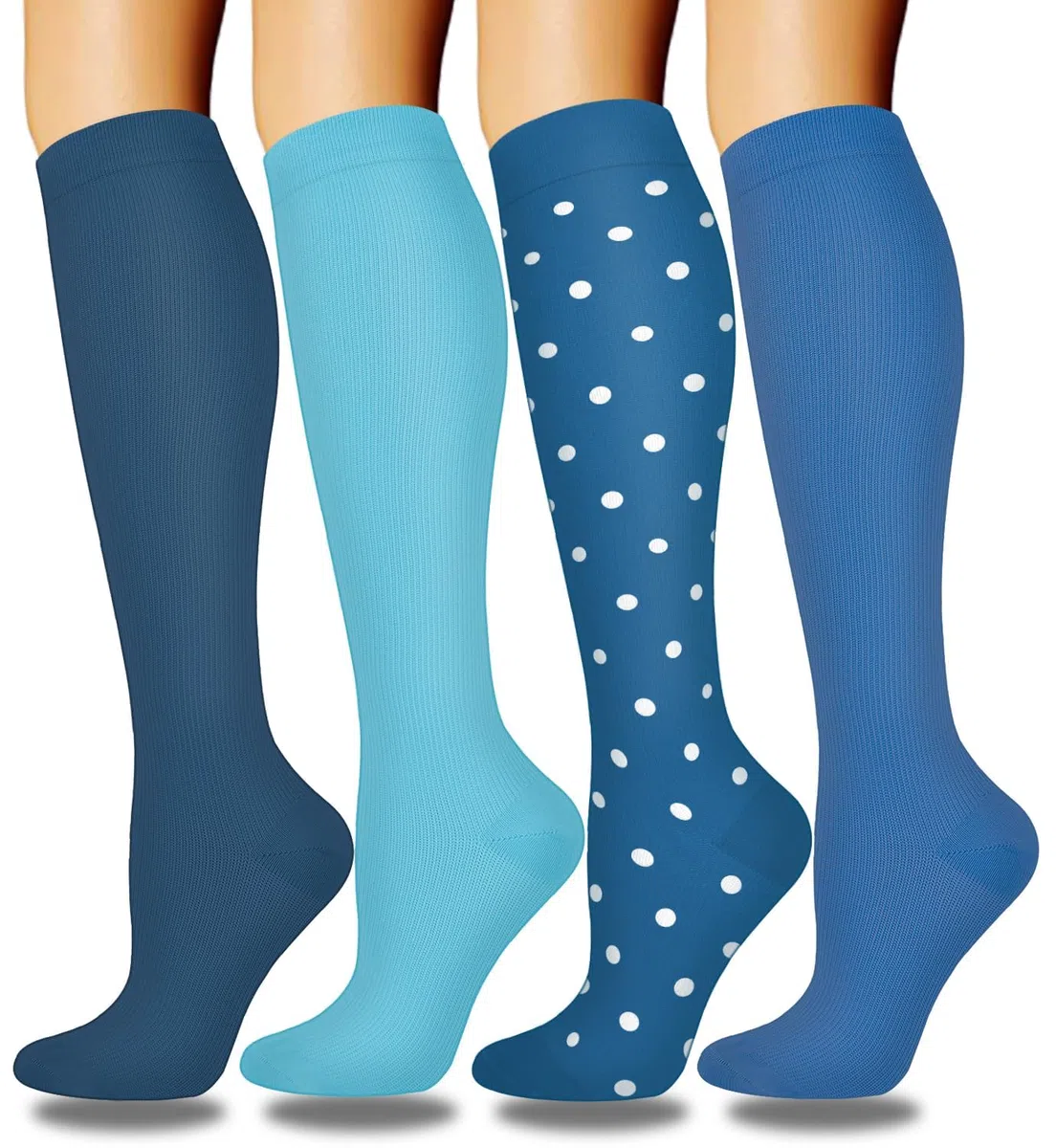 ACTINPUT 3/7 Pares Calcetines de compresión para Mujeres y Hombres 20-25 mmHg es el Mejor atlético, Correr,Escalar Montaña,Vuelo, Viajes, Enfermeras, Edema