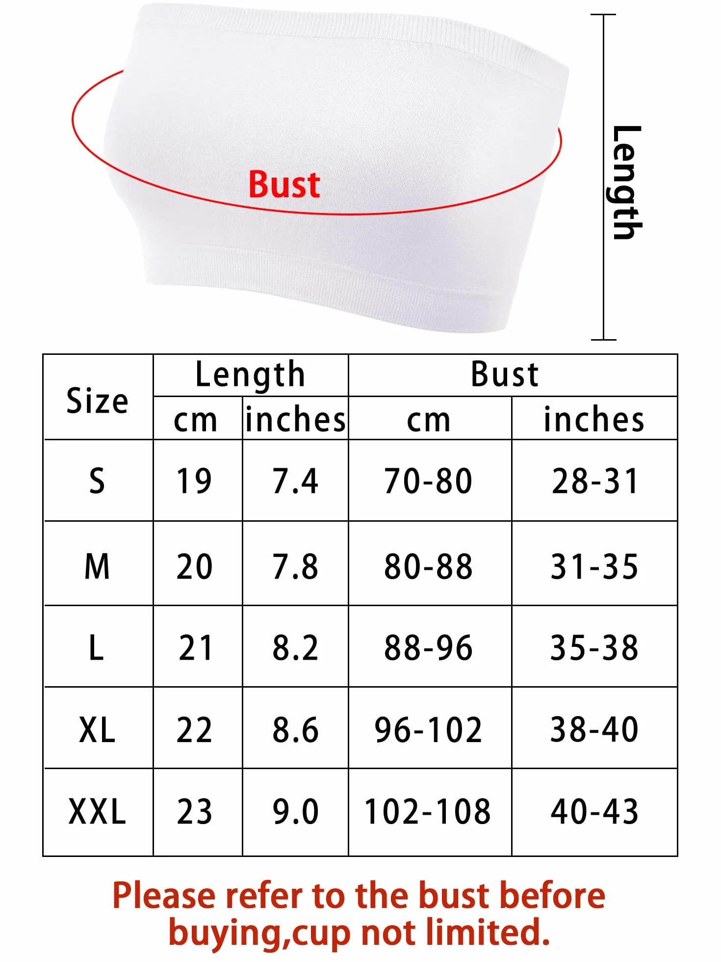 Geyoga 3 Sujetadores Elásticos sin Tirantes Tubo de Sujetador Bandeau Tops de Tubo sin Costuras sin Relleno para Mujer