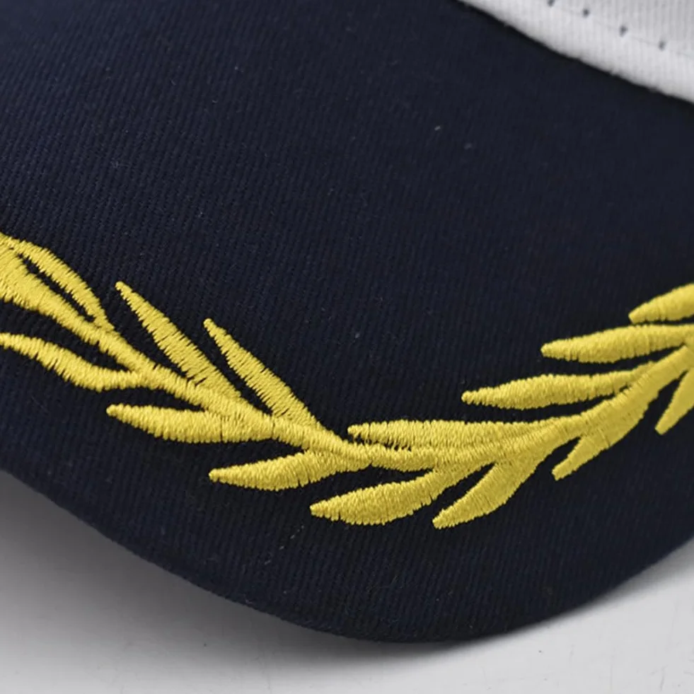 Anchor - Gorra de capitán bordada, gorra de béisbol ajustable para yate náutico, azul marino, marinero, camionero