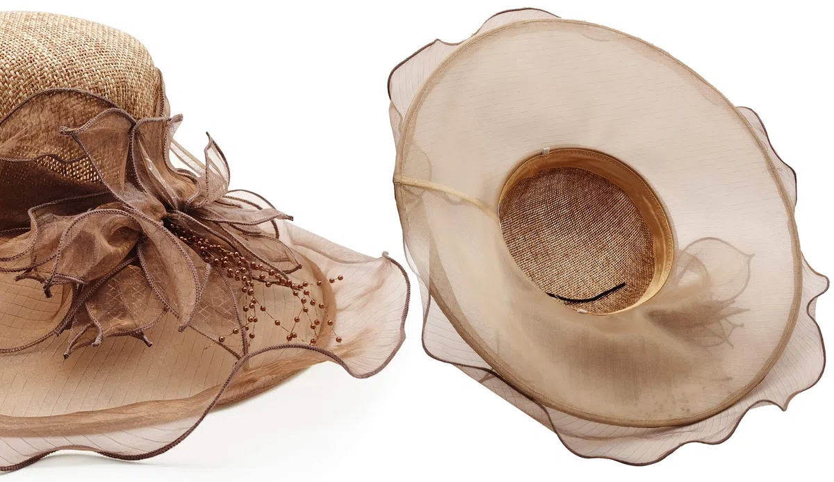 Carnavalife Sombrero de Sol Florales para Mujer, Gorro Nupcial para Vestido de Novia, Tocado de Iglesia Derby para Fiesta de Té, Talla única