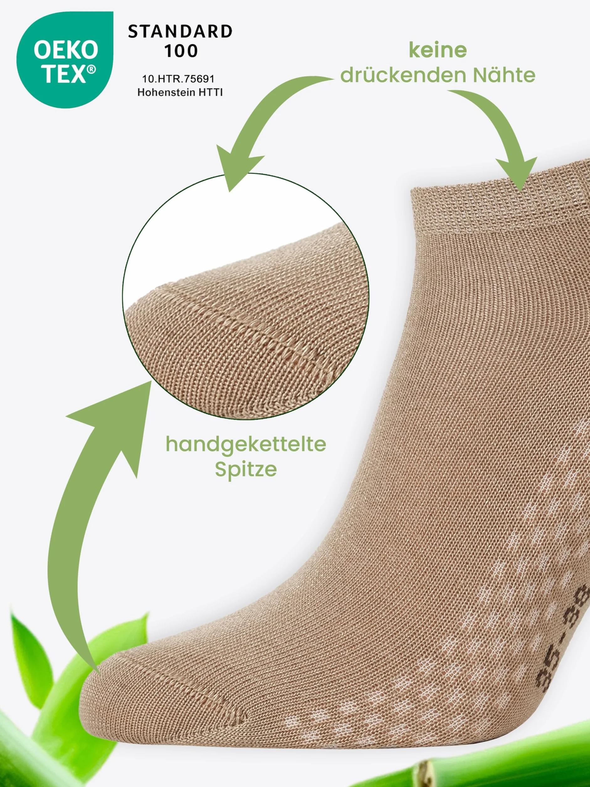 Cotton Prime Calcetines deportivos unisex para hombre y mujer, 6 pares de calcetines cortos de bambú viscosa – Calcetines deportivos transpirables para uso diario y deporte