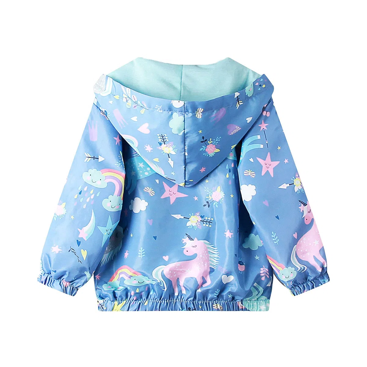 Chaquetas Niñas Cazadora Capucha Abrigos Impermeables Casual Ligero Fino Manga Larga A Prueba de Viento Cortavientos con Cremallera Primavera Otoño Sudadera Chica 1-7 Años