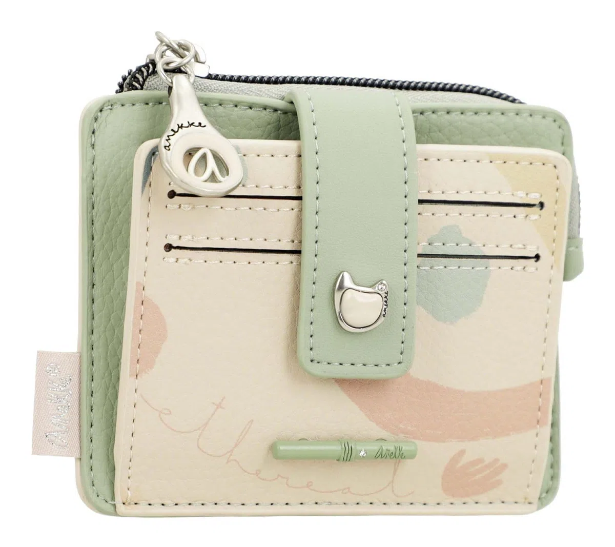 Anekke Tarjetero Pequeño Alma - Diseño Compacto y Funcional | Compartimentos para Tarjetas y Monedas | Medidas: 11x9x2 cm - Complementos Prácticos