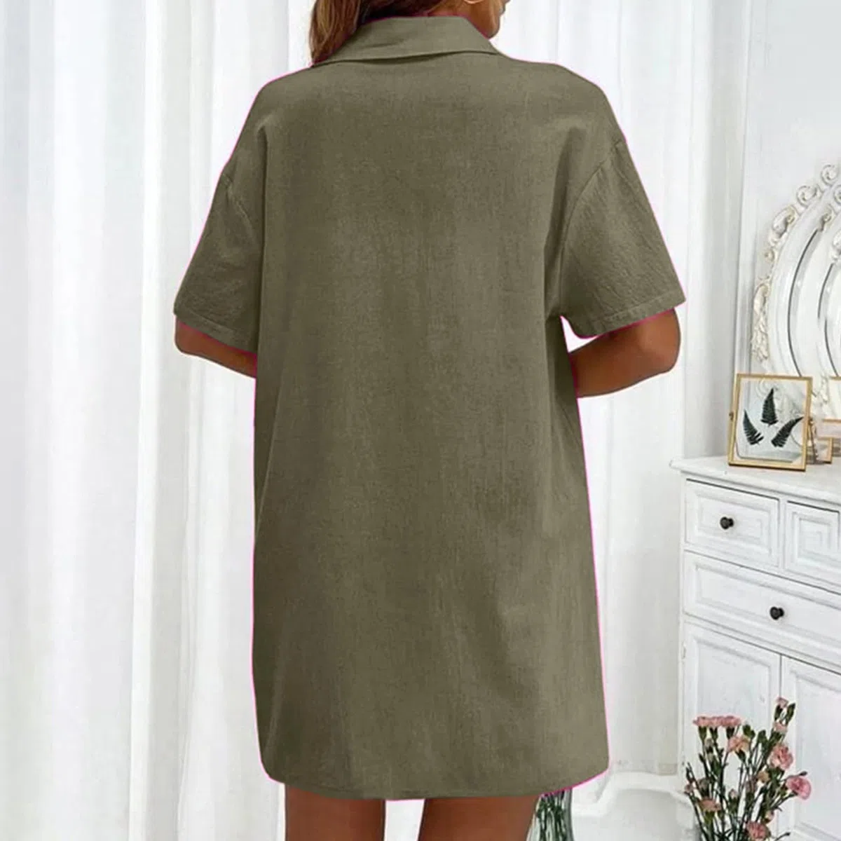 2025 - Traje casual de moda para mujer, pantalones cortos y camisa de verano de color sólido, conjuntos de dos piezas, camisa de solapa, trajes ajustados para mujer, trajes de vestir y pantalones