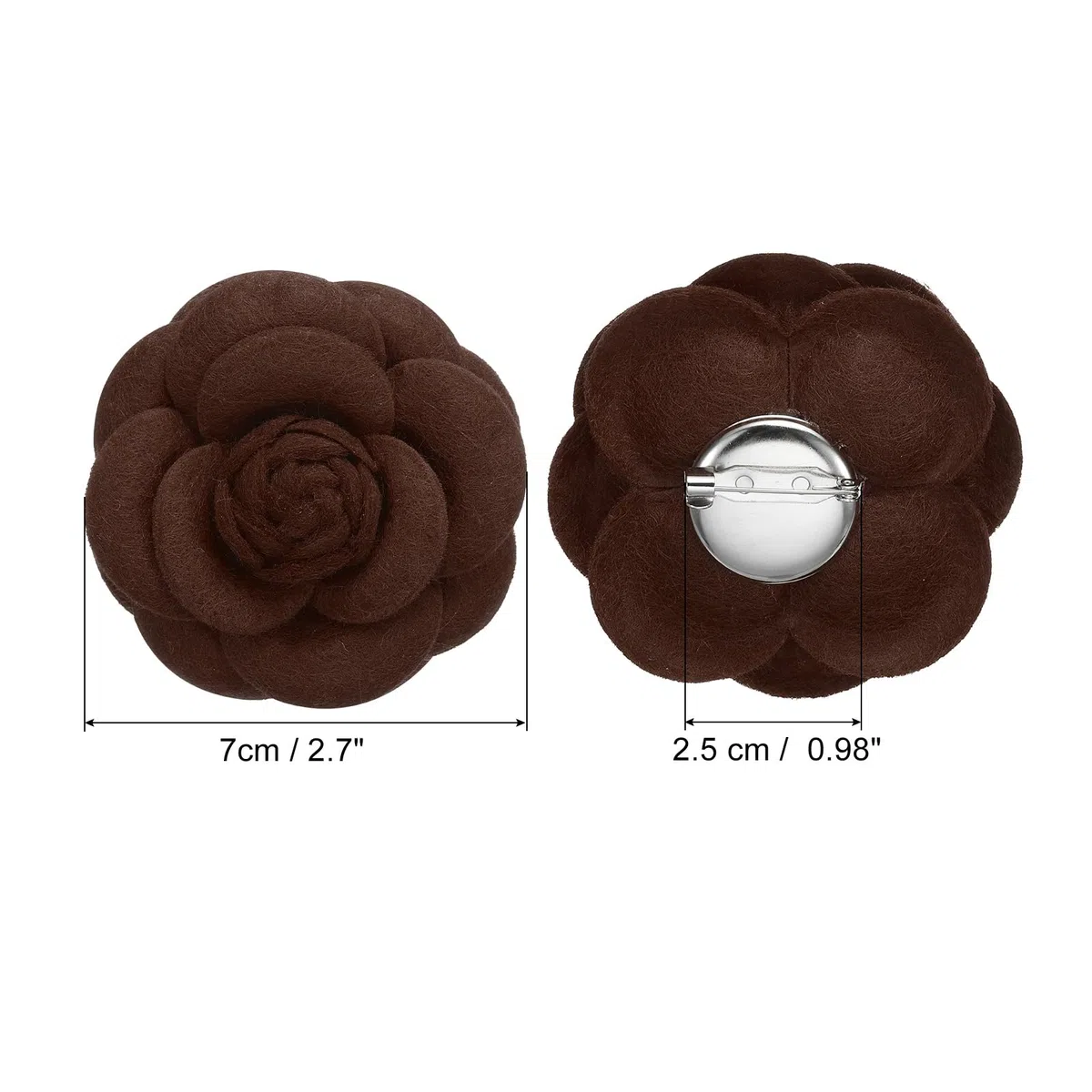 PATIKIL Broches de Flores de Camelia Elegantes Broches de Flores de Lana Sintética con Lazo Floral para Mujeres Sombrero Vestido Camisa Corbata
