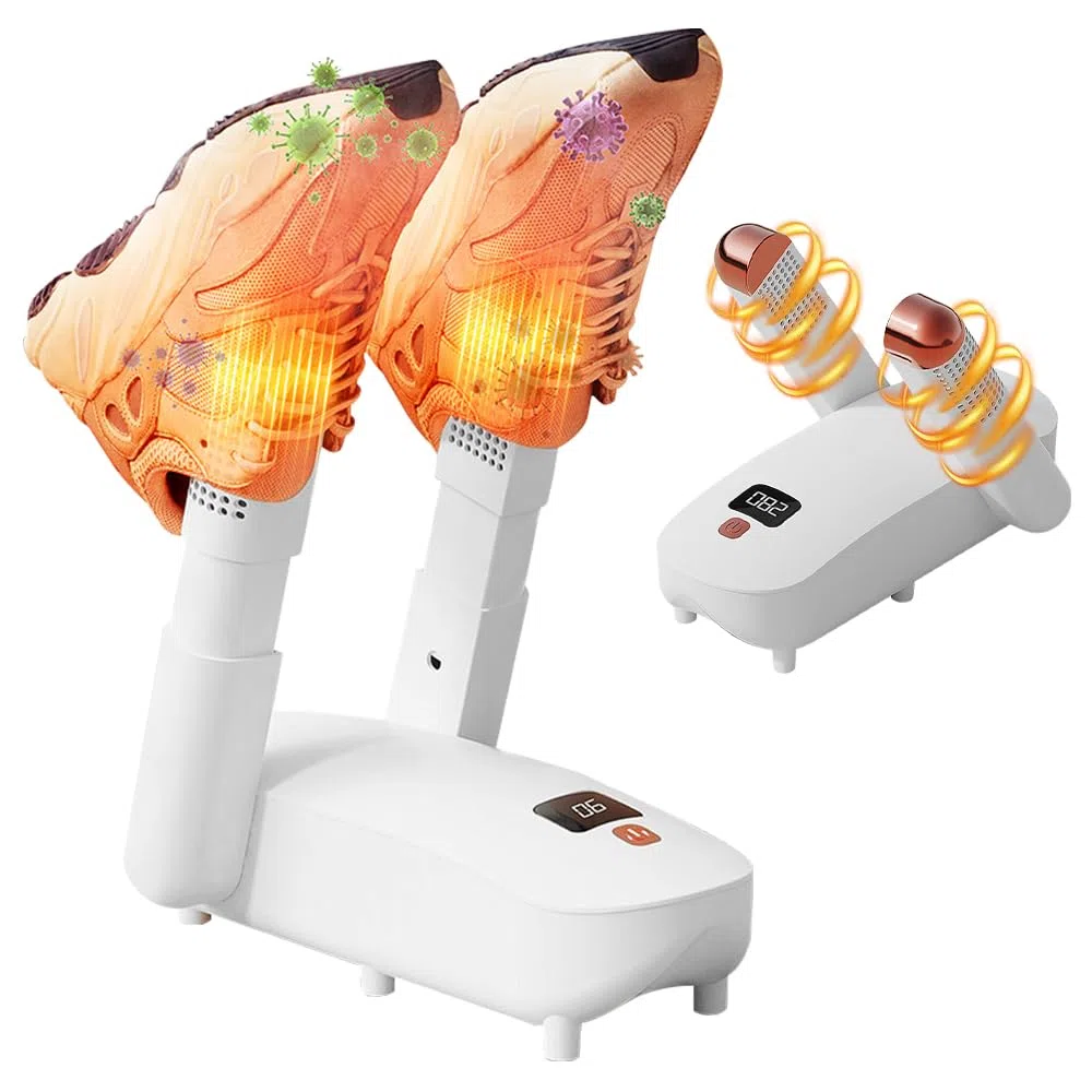 Secador De Zapatos Eléctrico, Secador De Botas con Temporizador, Calentador De Zapatos Diseño Plegable, Secador De Calzado Portátiles, Secador Zapatos, Elimina Eficazmente Los Olores
