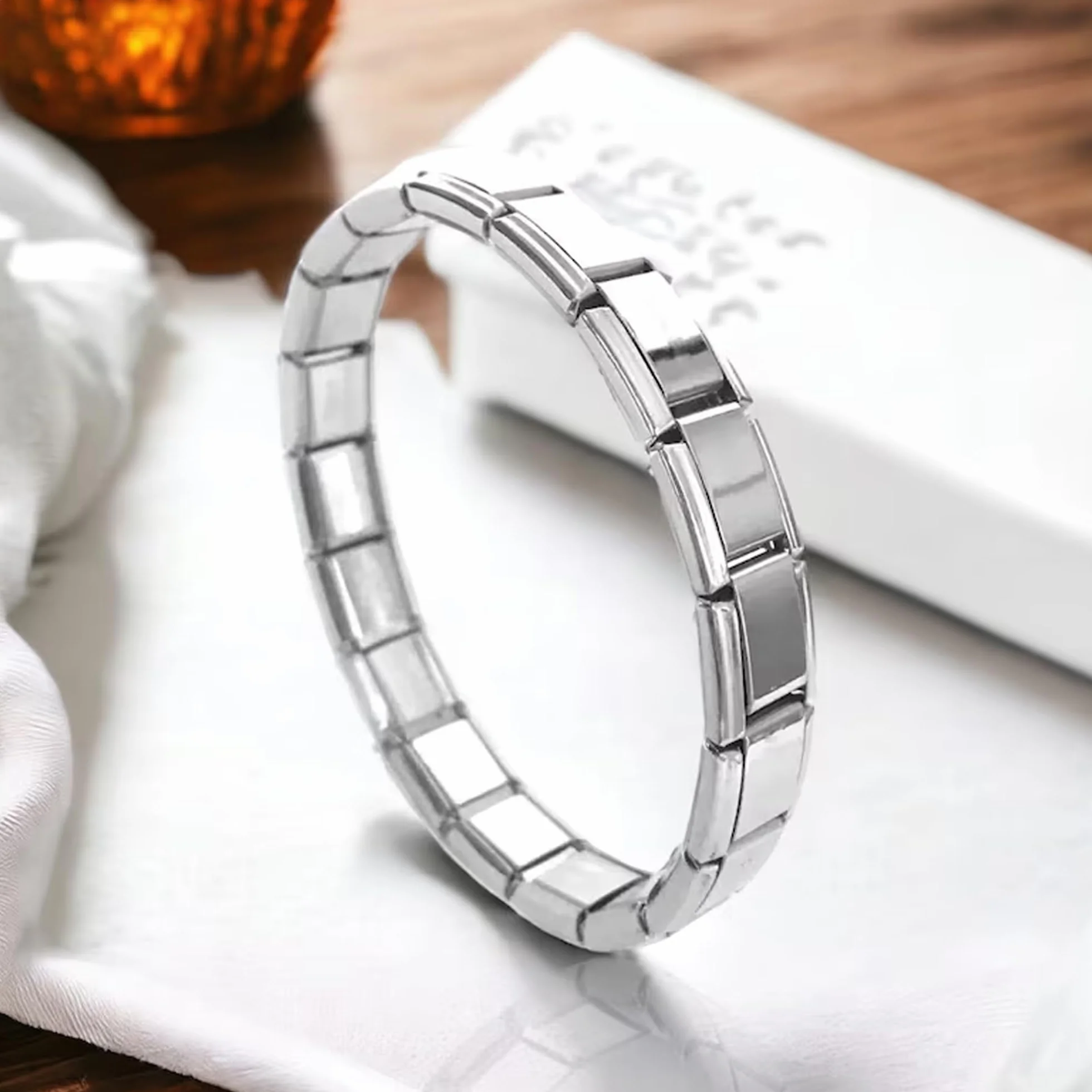 Quiges Dije Acero Inoxidable Link 9mm compatible con pulseras del estilo de Nomination #586