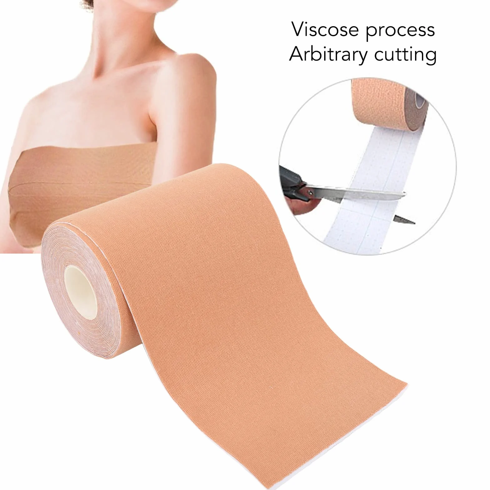 Cinta mamaria, Cinta Sujetador Autoadhesivo para Pecho Gran Cinta Corporal Prueba Sudor para Vestido sin Tirantes, Cinta Invisible, Pre Tape Venda Deportiva Underwrap Para Levantamiento De Senos