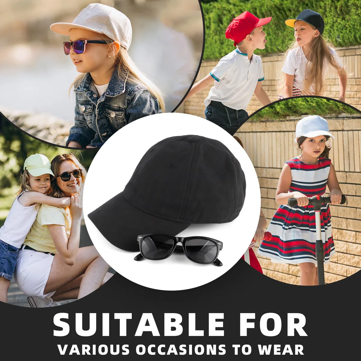 MK MATT KEELY Gorra Niño Gafas de Sol Niña 3-10 Años Set 2 Piezas Gorra Béisbol con Visera Protección UV Infantiles Verano para Regalos