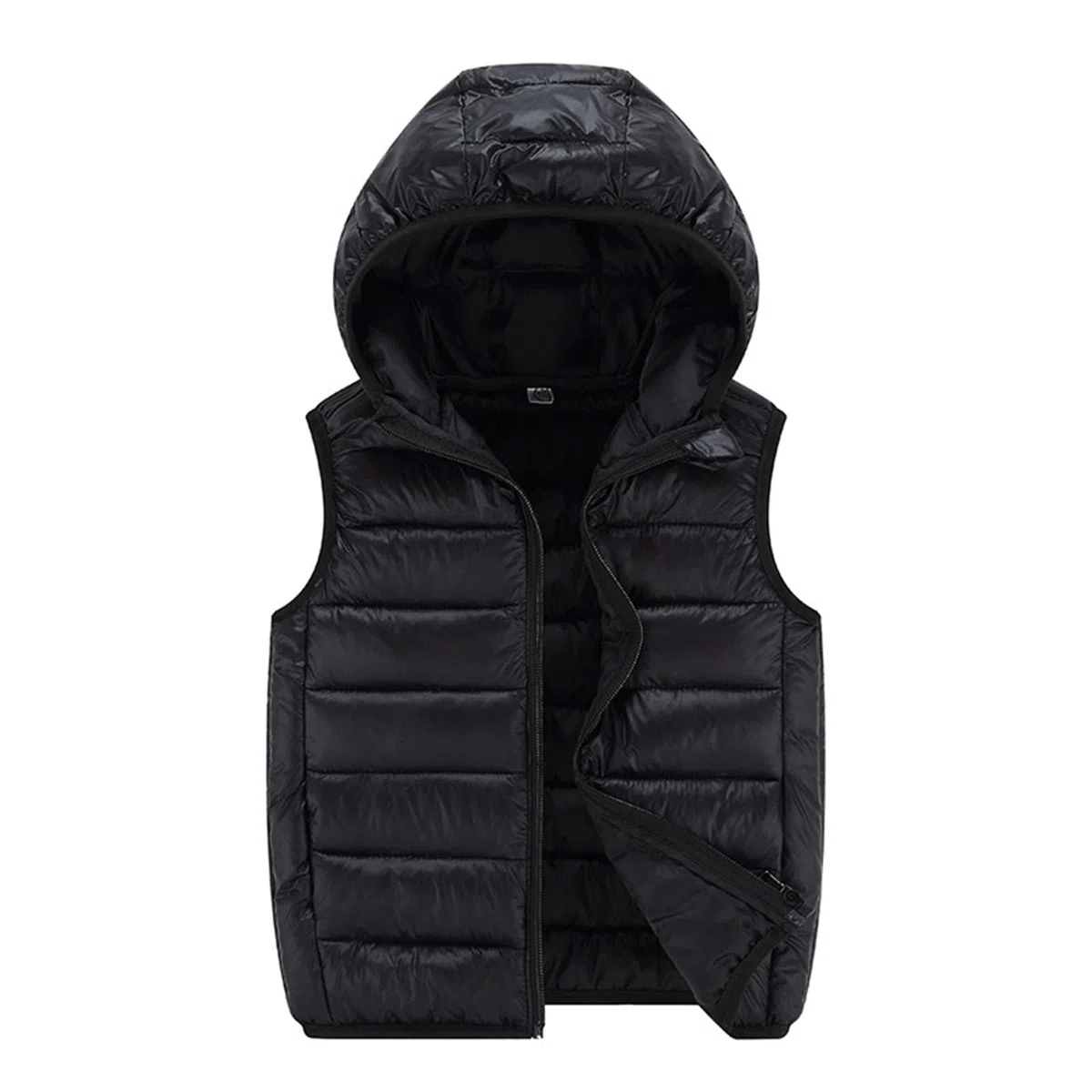 Genérico Chaleco Unisex Sin Mangas Chaqueta Niños Niñas Con Cremallera y Bolsillos Abrigo De Invierno Acolchado Invierno Abrigos Sólidos Chaqueta Con Capucha Chaleco Prendas De Vestir Exteriores
