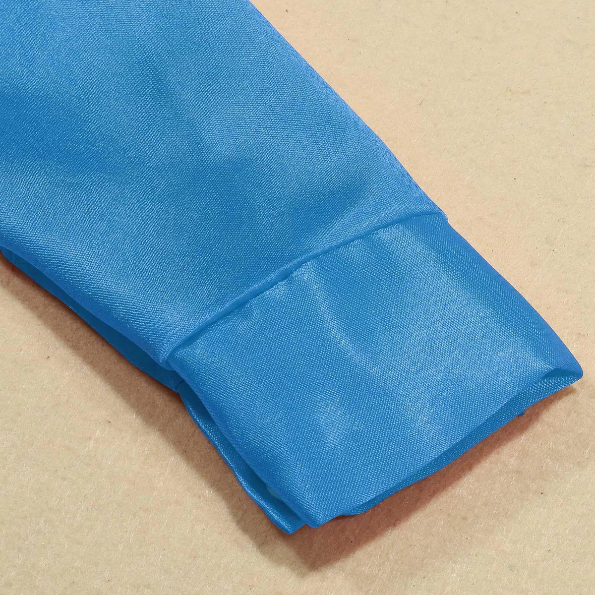 Camisa de manga larga para niños y niñas, con lentejuelas brillantes, camiseta de manga larga con botones para disfraz de danza de jazz, camisa blanca para niños, azul celeste, 7-8 años