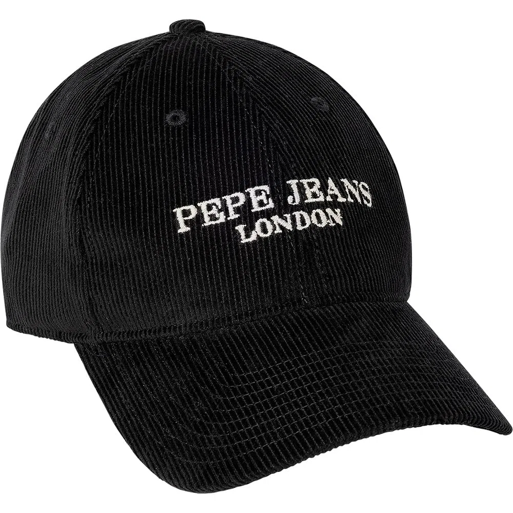 Pepe Jeans Ethan - Gorra de Pana para Hombre, Color Negro (Negro), Talla única, Negro (Negro), Talla única