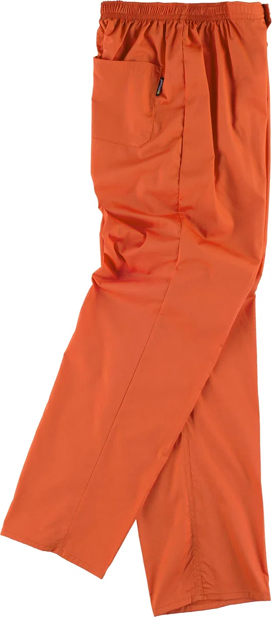 Work Team Pantalón Sanitario con Cintura Elástica, bragueta de Cremallera, sin Bolsillos. Hombre Naranja S