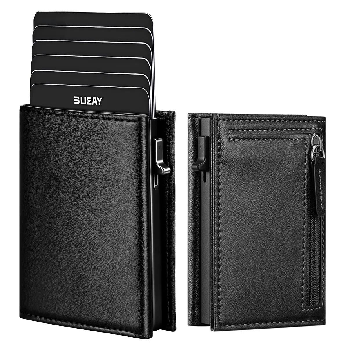 Carteras para Hombre,Cartera Tarjetero Hombre con Bloqueo RFID,Tarjeteros para Tarjetas de Credito,Tarjetero Cartera Hombre con Monedero,Compartimento para Billetes y Monedas y ID Ventana
