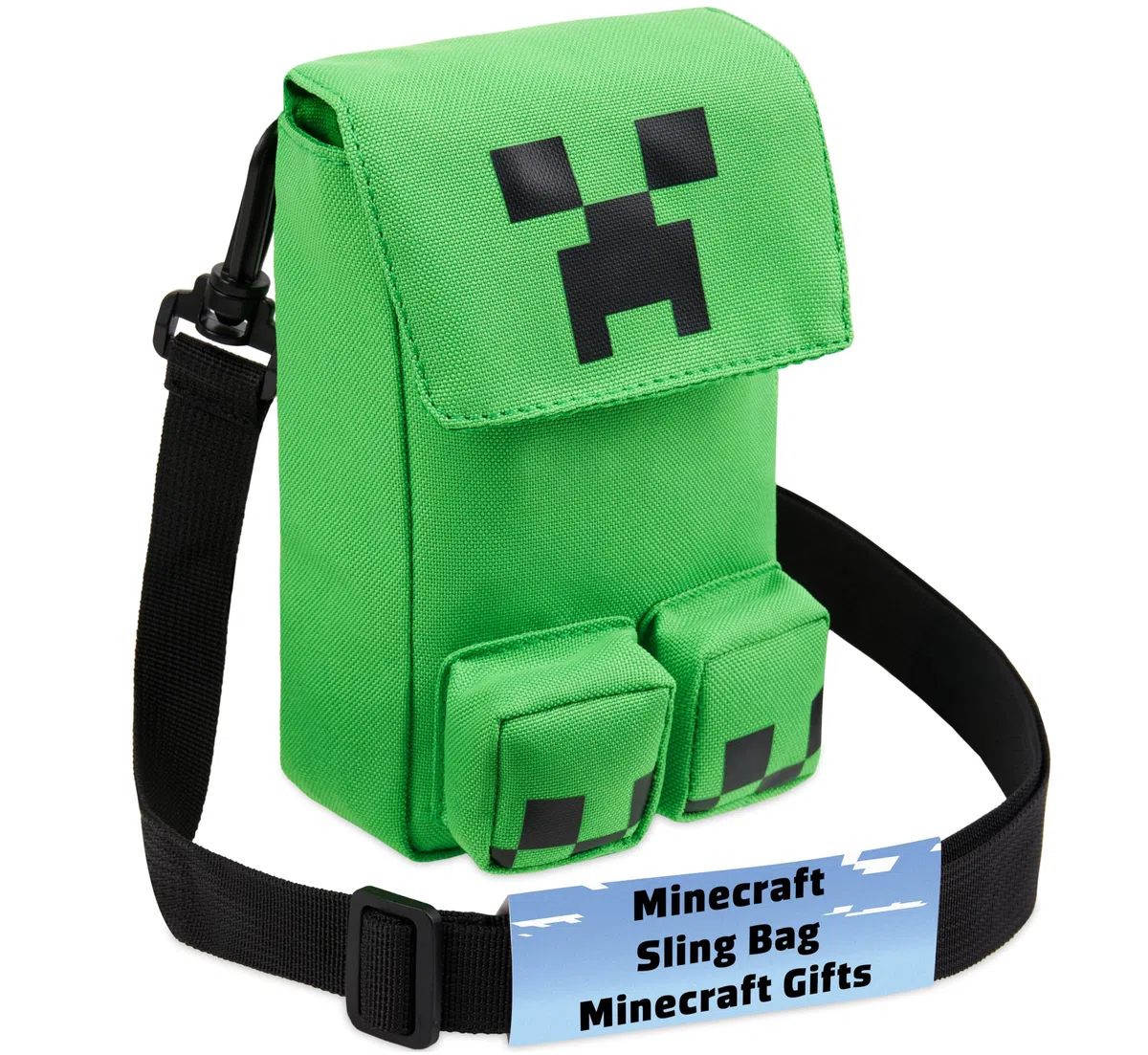 Minecraft Bolso Bandolera Niño y Adolescente con Correa Ajustable, Creeper Bolsos Movil Viajes, Deporte, Gamer Regalos