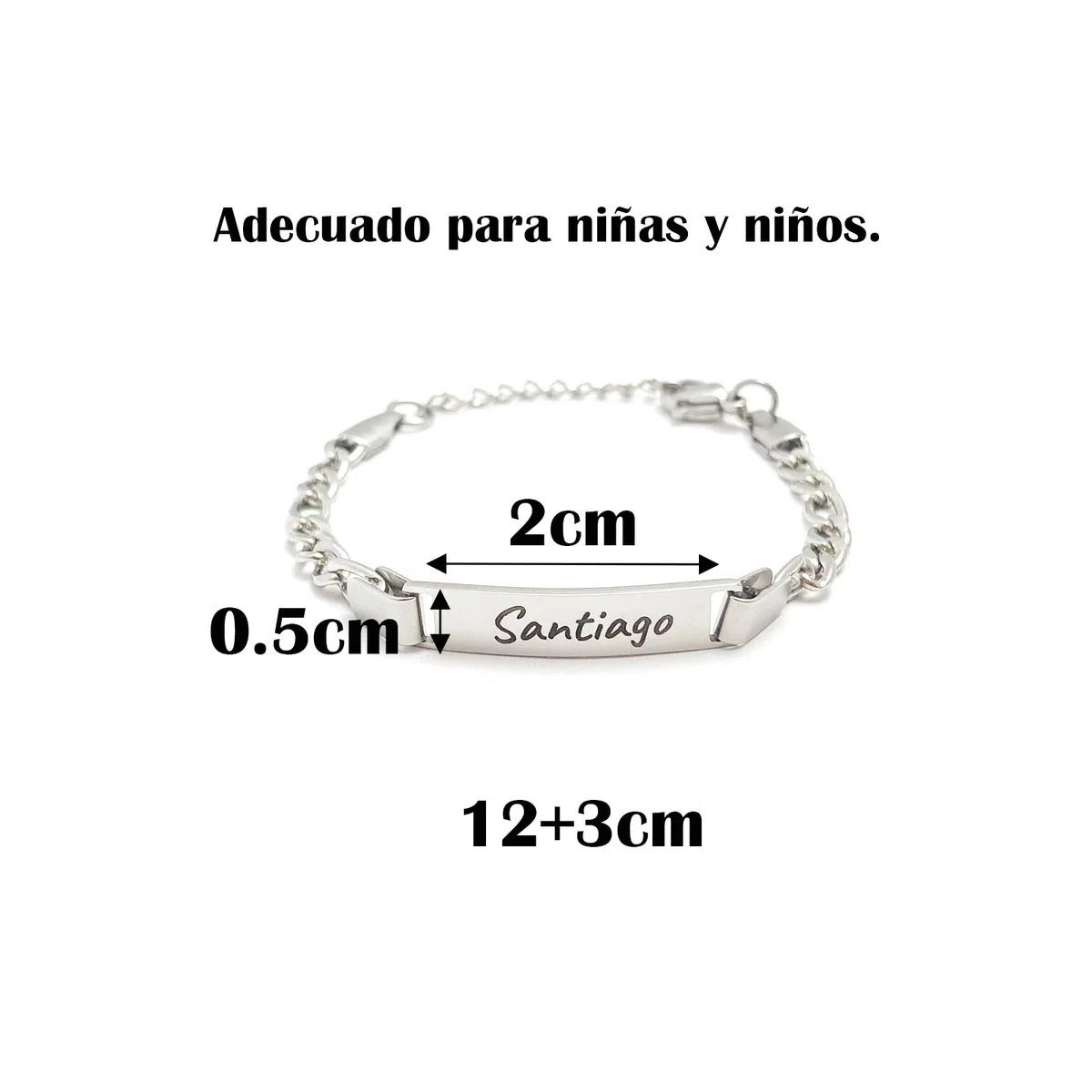 H'Helen Pulsera Personalizable de Acero o Dorado para mujer y hombre,niño y niña Regalo Día del Padre