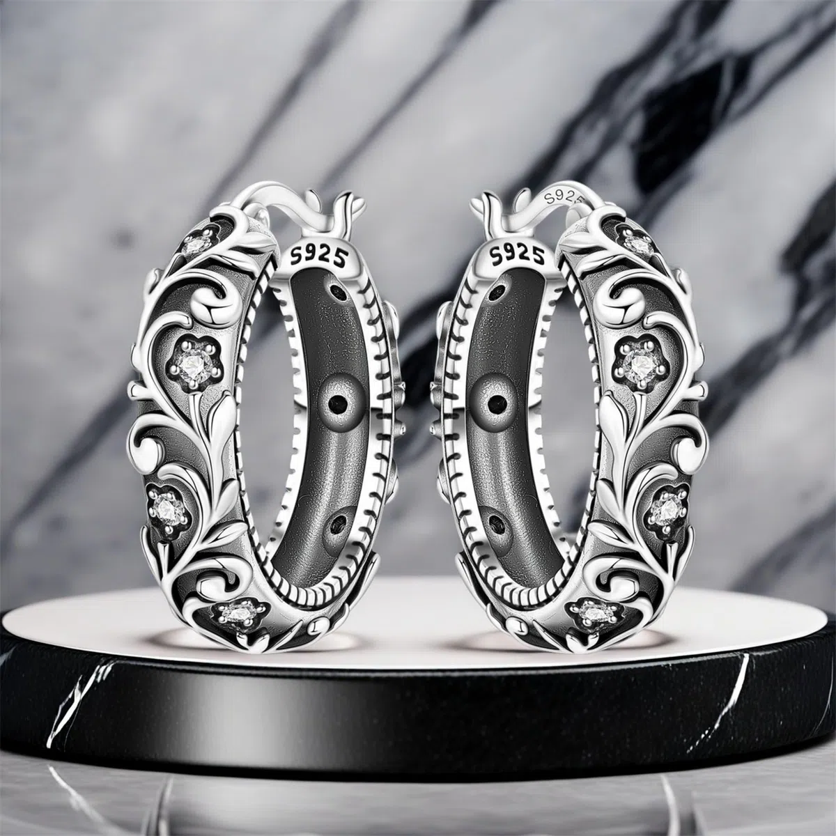Pendientes de aro de plata de ley 925 hipoalergénicos para mujer, joyería minimalista para el día a día