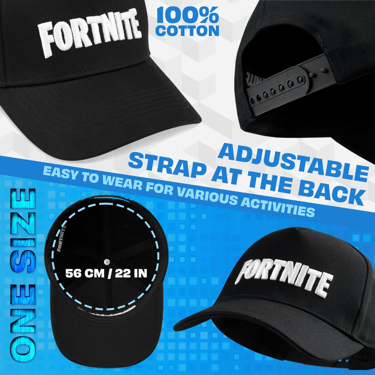 Fortnite Gorra Beisbol para Niño Adolescente Correa Ajustable Sombreros para el Sol con Visera Deportes Vacaciones Regalos Gamer
