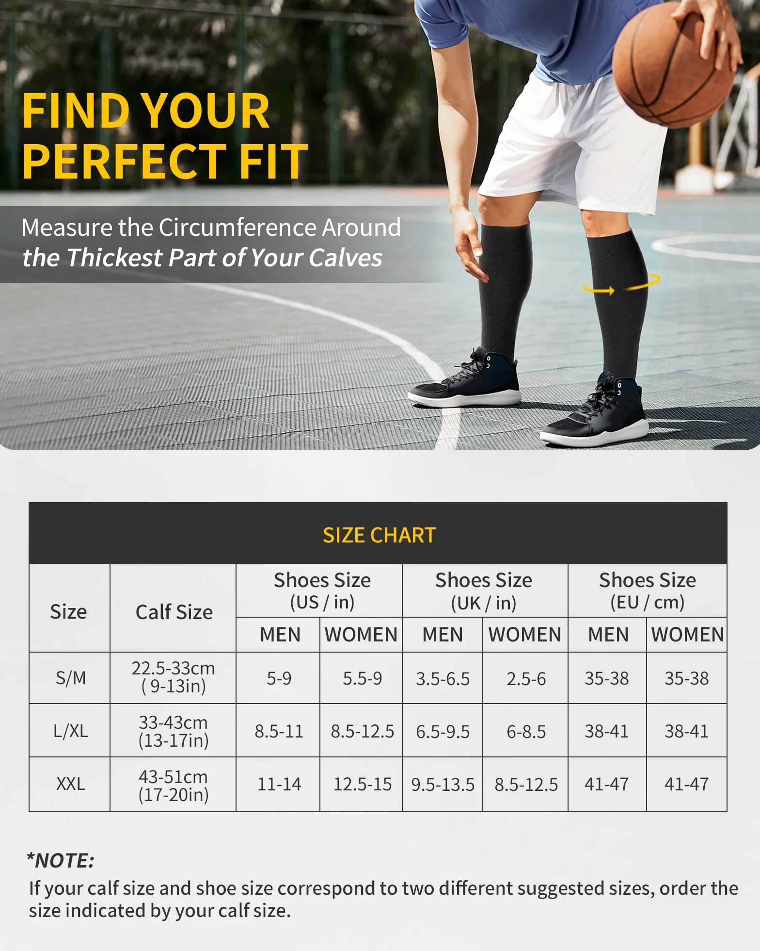 CAMBIVO 3 Pares Medias de Compresion Mujer y Hombre, Calcetines Compresivos Enfermera, Calcetines de Compresion para Running, Deporte, Ciclismo, Futbol, Volar (negro/gris, L/XL)