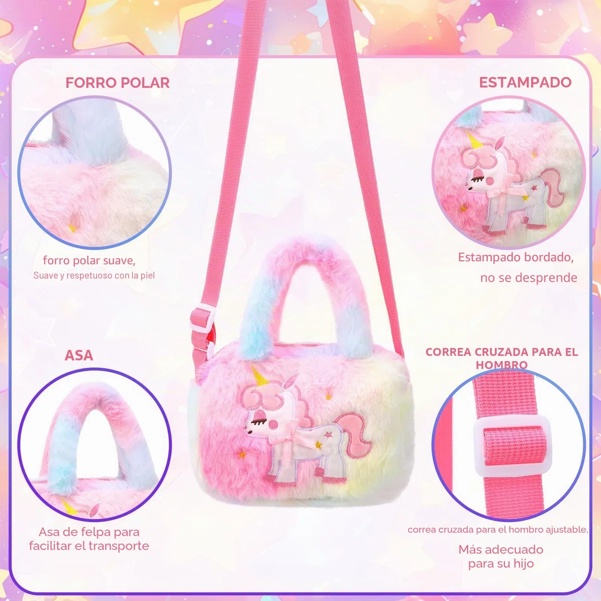 Set de 26 piezas de joyería de unicornio para niñas, joyería para niños, bolsos, collares, pulseras, anillos, pendientes, horquillas, regalos de unicornio para niñas de 3, 4, 5, 6 años