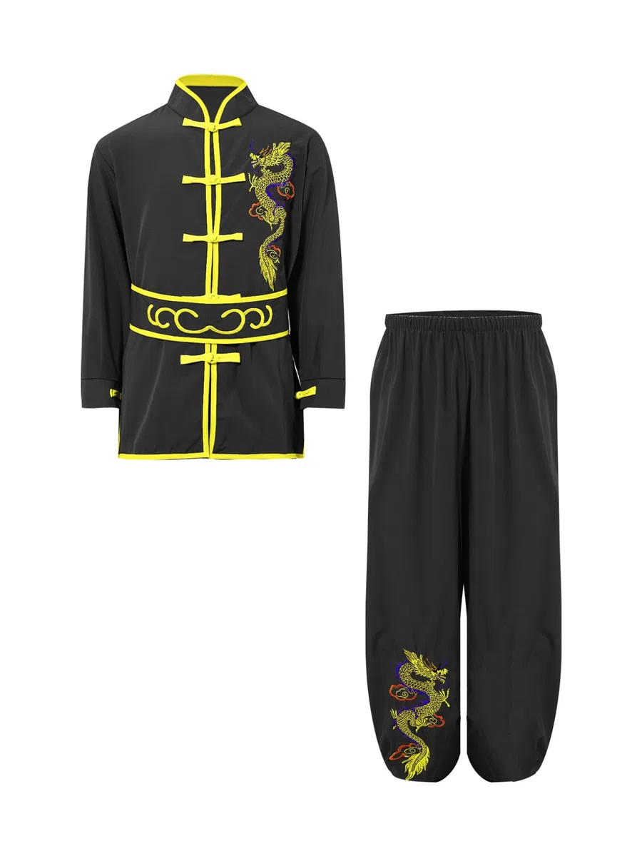 Artes Marciales Ropa Niños Conjuntos Estudiante Niños Chino Tradicional Tai Chi Wushu Trajes Ejercicio Uniformes Kung Fu Niñas 3-16 Años