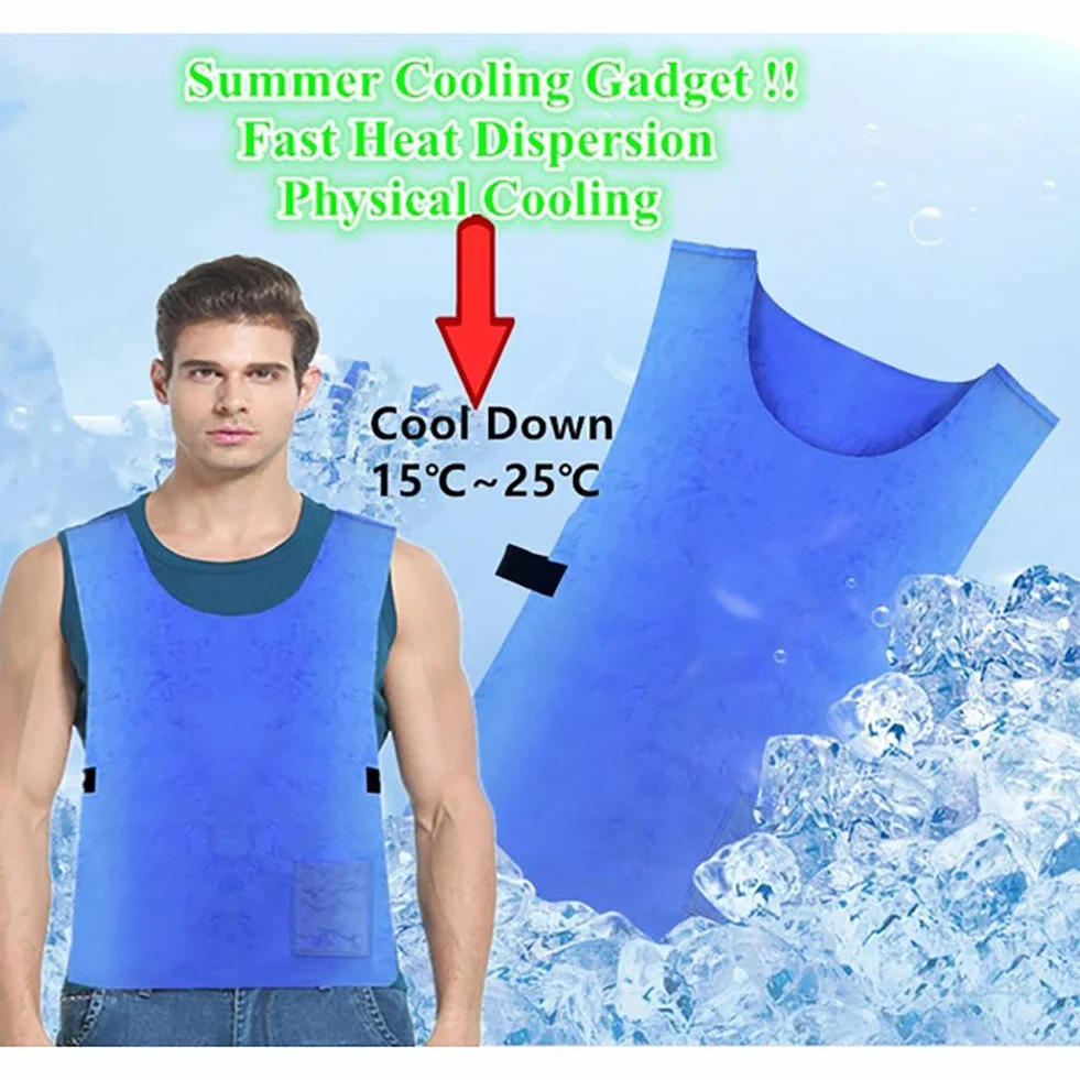 Chaleco de verano para hombres y mujeres, chaleco de frío de verano, chaleco antifrío PVA, chaleco impermeable de tejido de agua, chaleco de deporte al aire libre, chaleco de trabajo